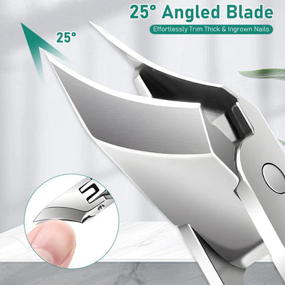 🔥Podiatrist-Recommended Nail Clippers - Ergonomic Angled Design for Toenails & Ingrowns