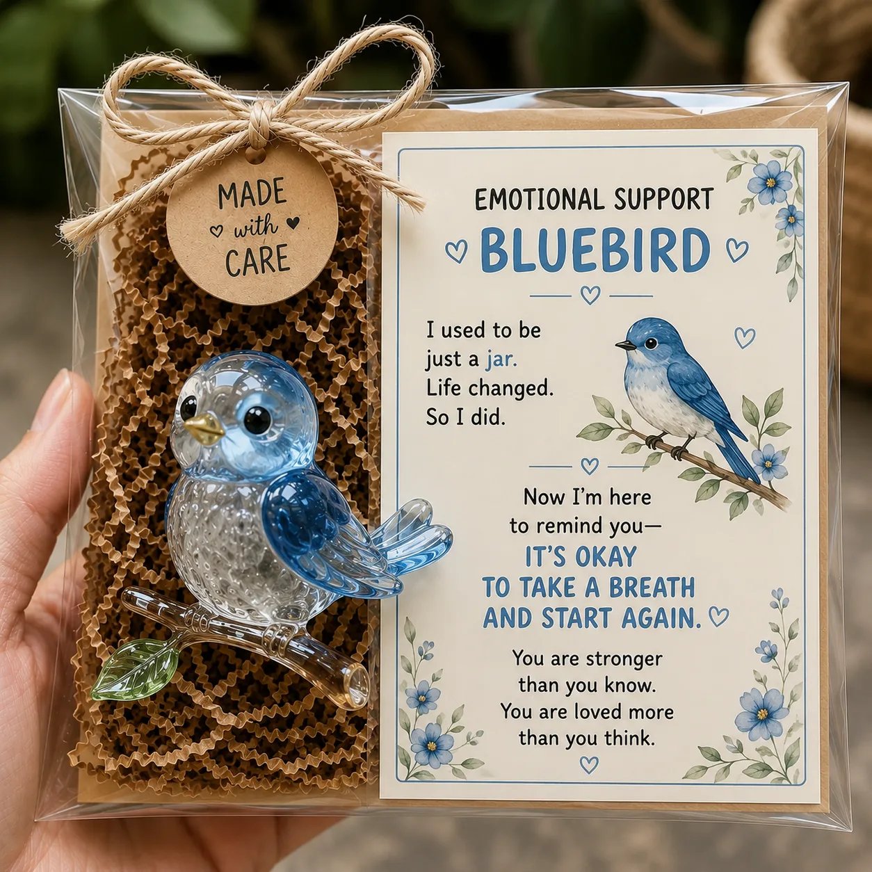 💌 Emotional Support Animal – Meaningful Encouragement Keepsake with Message Card & Gift-Ready Packaging ✨