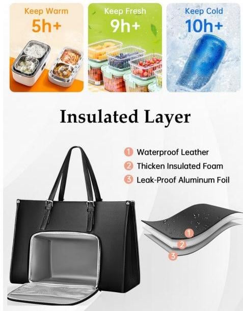 3 i 1 lunchväska för kvinnor