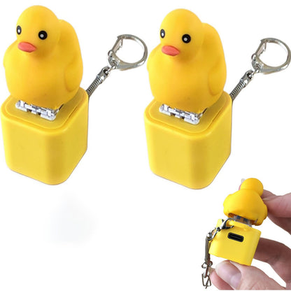 🐸Frog Croaking Fidget Toy - Rechargeable Frog Croaking Keychain, Frog Croaking Stress Reliever with Colorful Lights, Fun & Portable Anxiety Relief Toy