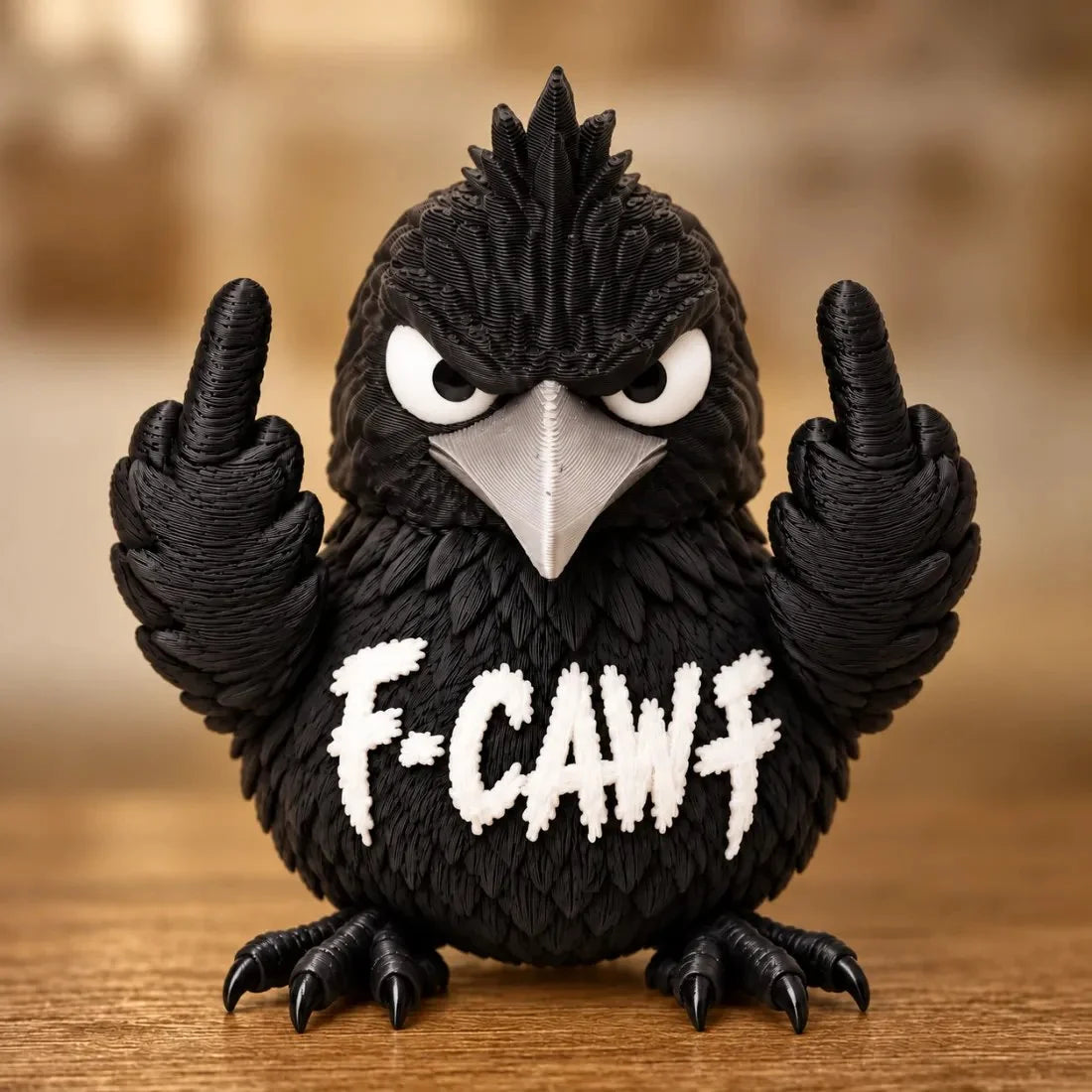 🦆Funny Attitude Desk Buddies – Bad Attitude Duck & Grumpy Raven