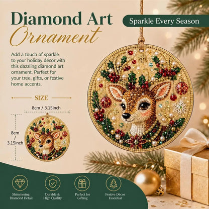 Christmas DIY Diamond Painting Ornaments Kit – Xmas Tree Hanging Craft Decoration