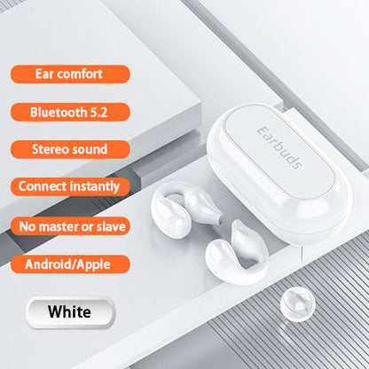 Trådlösa hörlurar med öronklämma och benledning🎧