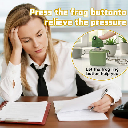 🐸Frog Croaking Fidget Toy - Rechargeable Frog Croaking Keychain, Frog Croaking Stress Reliever with Colorful Lights, Fun & Portable Anxiety Relief Toy