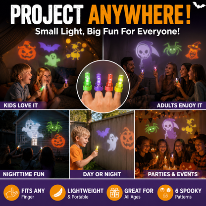 🎃 Spooky Pattern Finger Projector Lights