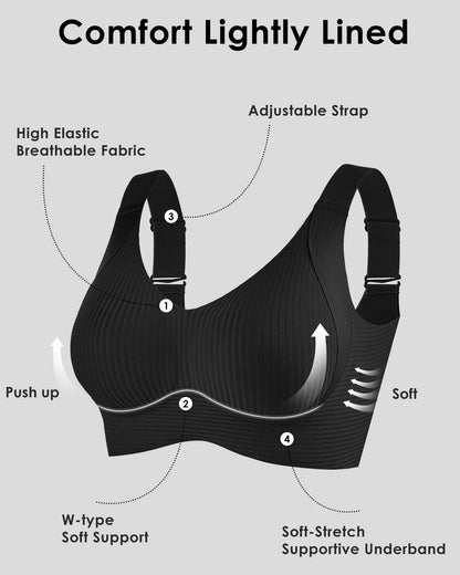 Last day: buy 1, get 3 packages 🔥 Super supportive bra | Wireless push-up bra 👍 No more sagging breast