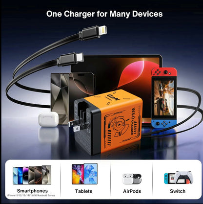 ⏰KÖP 2 FÅ FRAKTFRITT💥W&O 2-i-1 GaN 20W snabbladdare