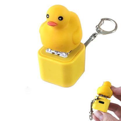 🐸Frog Croaking Fidget Toy - Rechargeable Frog Croaking Keychain, Frog Croaking Stress Reliever with Colorful Lights, Fun & Portable Anxiety Relief Toy