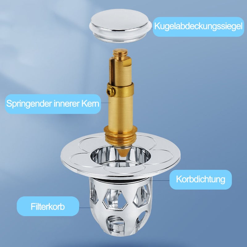 Universalavtappningsplugg för tvättställ/Universal sink drain plug