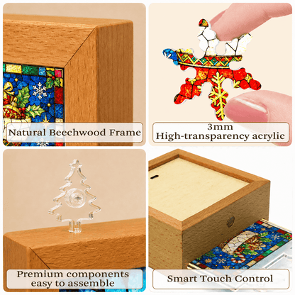 🧩Acrylic Puzzle Night Light - Santa Claus and Reindeer