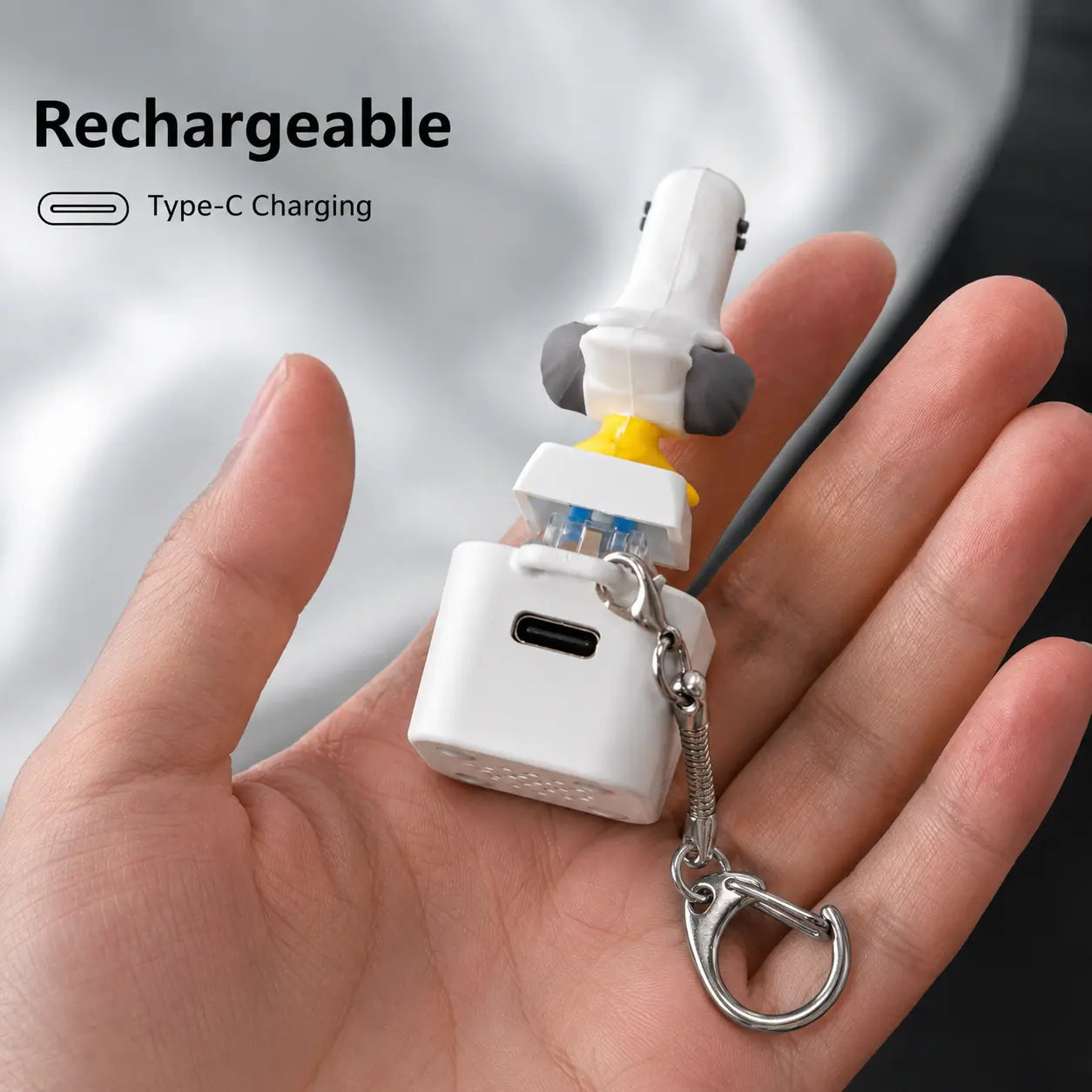 Seagull MINE! Button Keychain-Real Sound & LED Light