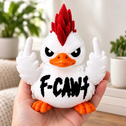 🦆Funny Attitude Desk Buddies – Bad Attitude Duck & Grumpy Raven