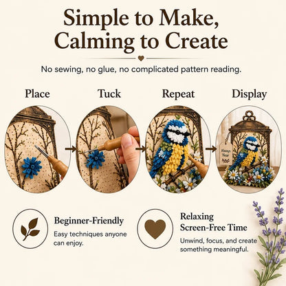 🕊️ Always Near 3D Fabric Poke Art Memory Lantern Kit
