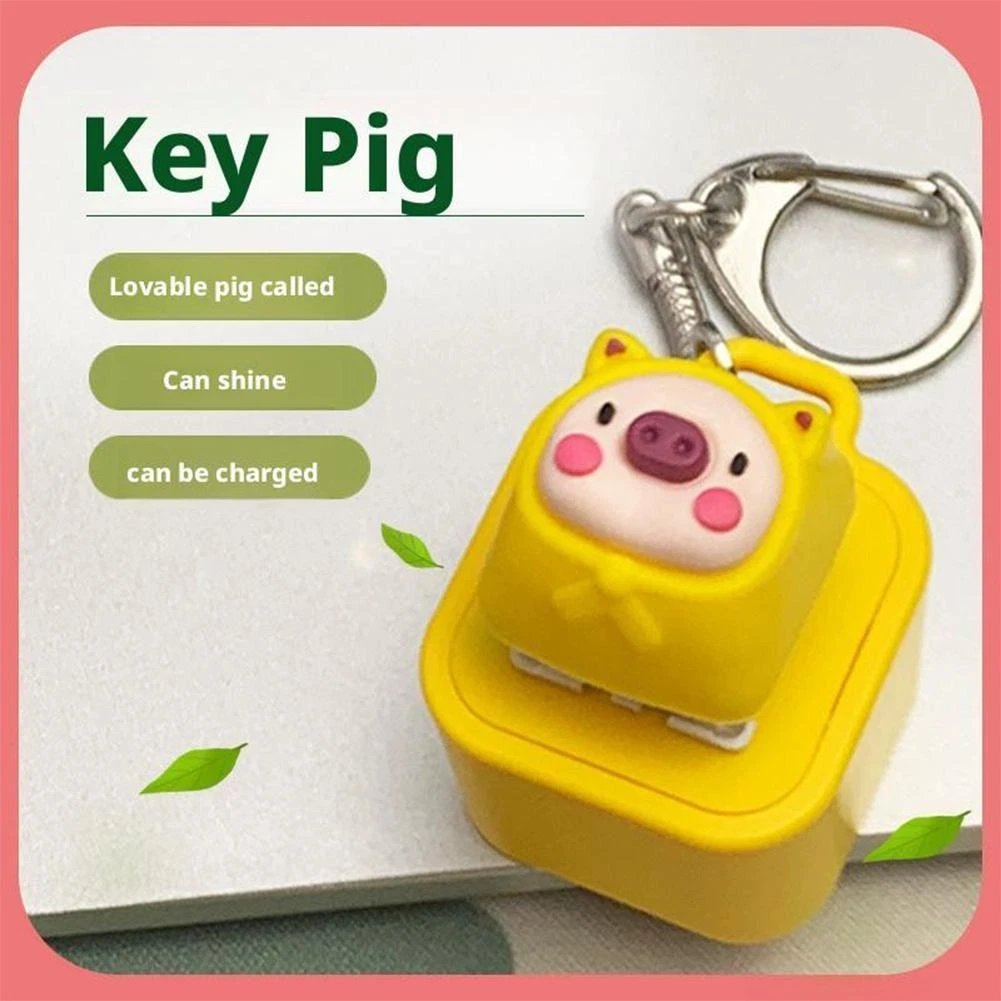 🐸Frog Croaking Fidget Toy - Rechargeable Frog Croaking Keychain, Frog Croaking Stress Reliever with Colorful Lights, Fun & Portable Anxiety Relief Toy