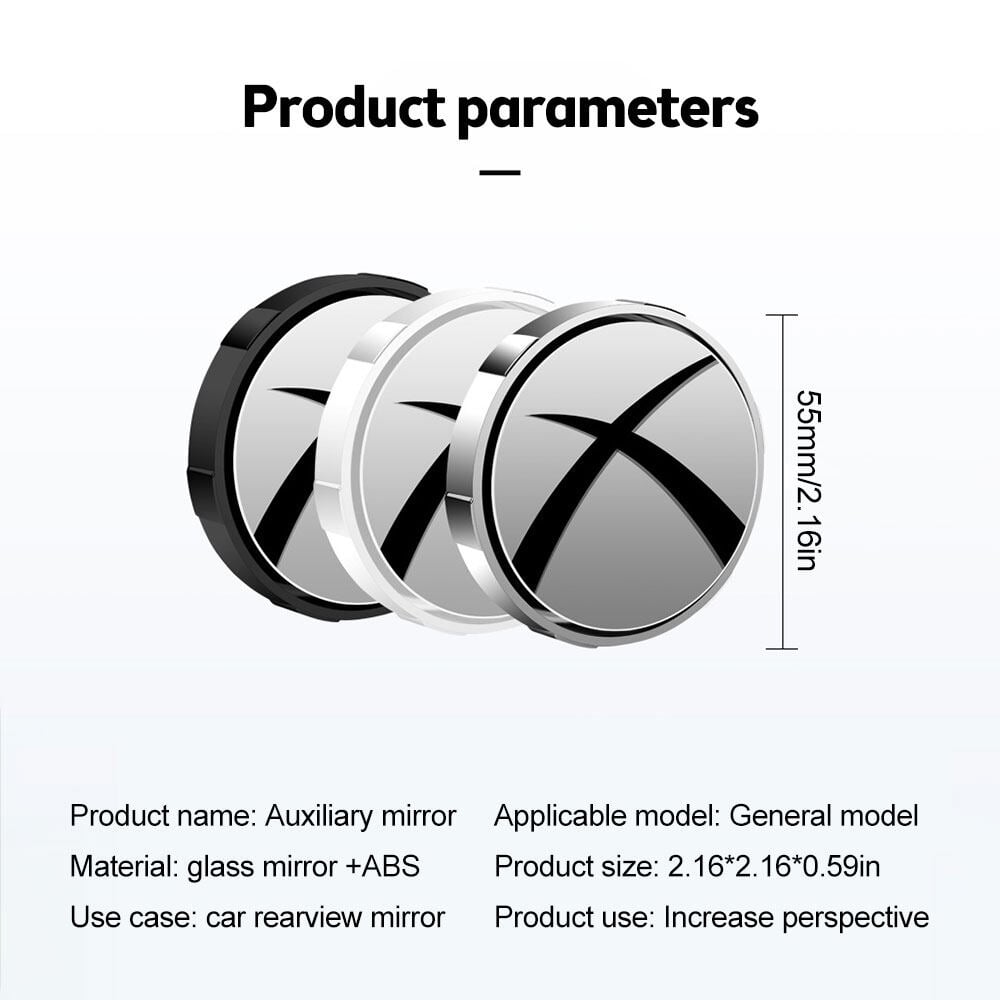 Sugkopp bil konvex dödvinkelspegel (1 set / 2 st)
