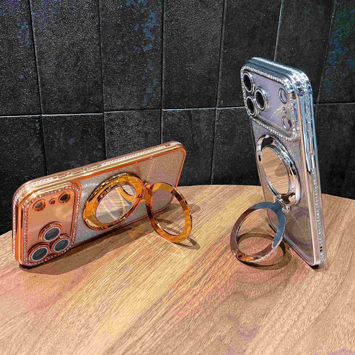 📲✨Skyddsfodral för sminkspegel med gradientglitter