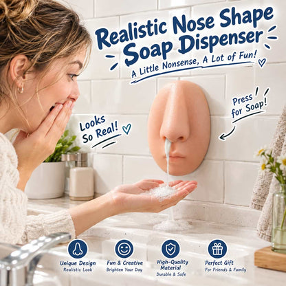 👃Realistic Nose Shape Wall-Mounted Soap Dispenser