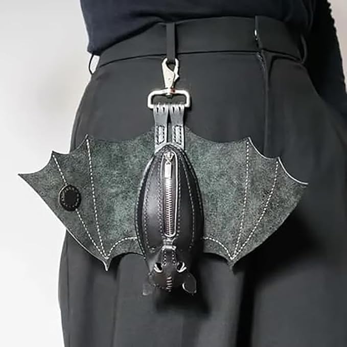 🦇Gothic Design Leather Bat Coin Purse