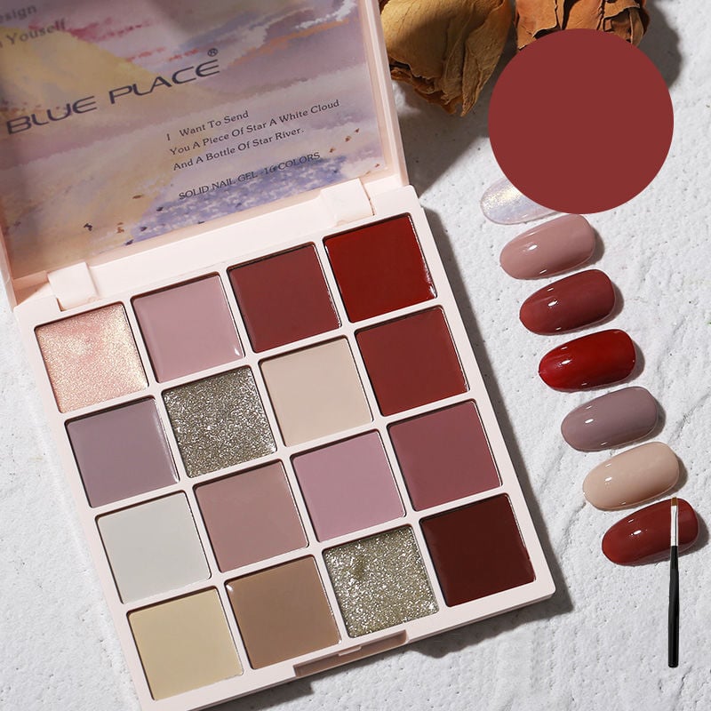 💅Ny modell 16 färger solid nagellacksbricka