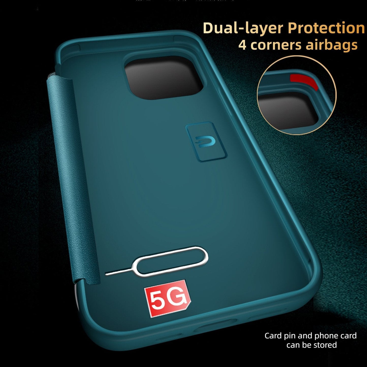 Business Series View Window Flip Folio Läderfodral Skydd(🔥16-serien telefonväskor är nu på försäljning)