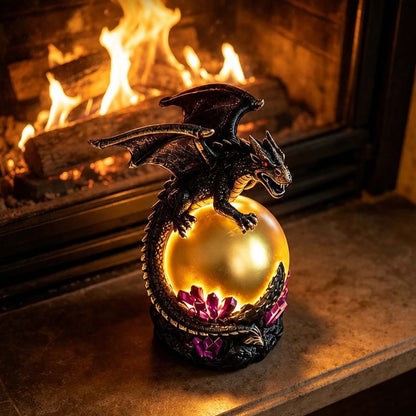 💡Dragon LED Night Light – 🐉Resin Dragon Table Lamp, Creative Bedside & Desktop Decorative Ornament for the Bedroom, Study and Home Decor