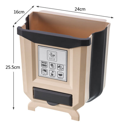 Fällbar köksskåp dörrmonterad papperskorg och skräpskopa