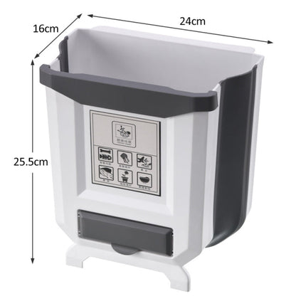 Fällbar köksskåp dörrmonterad papperskorg och skräpskopa