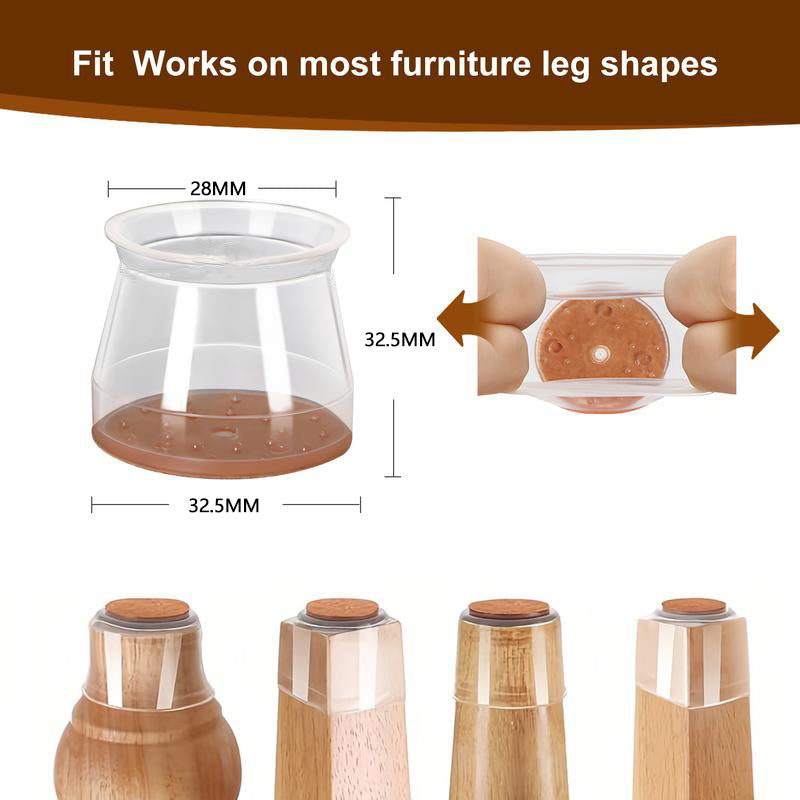 🛡️Chair leg caps with felt pads🔇