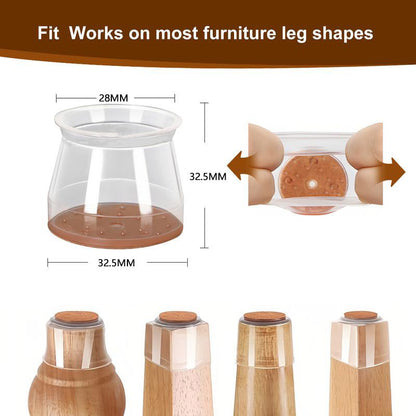 🛡️Chair leg caps with felt pads🔇