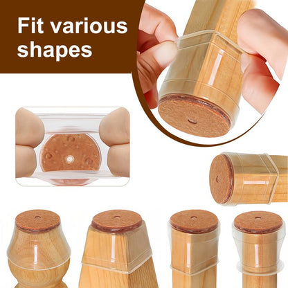 🛡️Chair leg caps with felt pads🔇