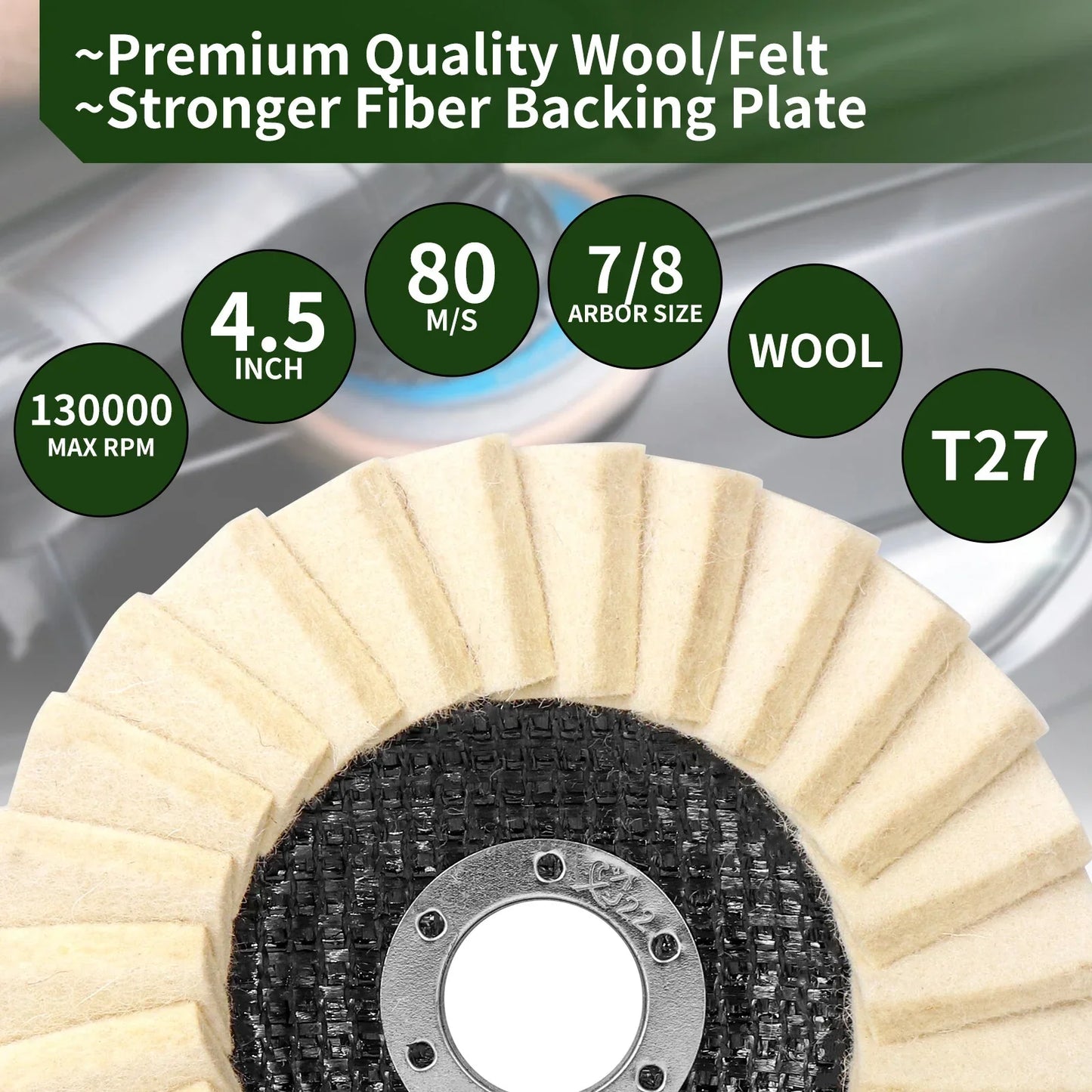 🔥Wool Felt Flap Discs Polishing Wheel