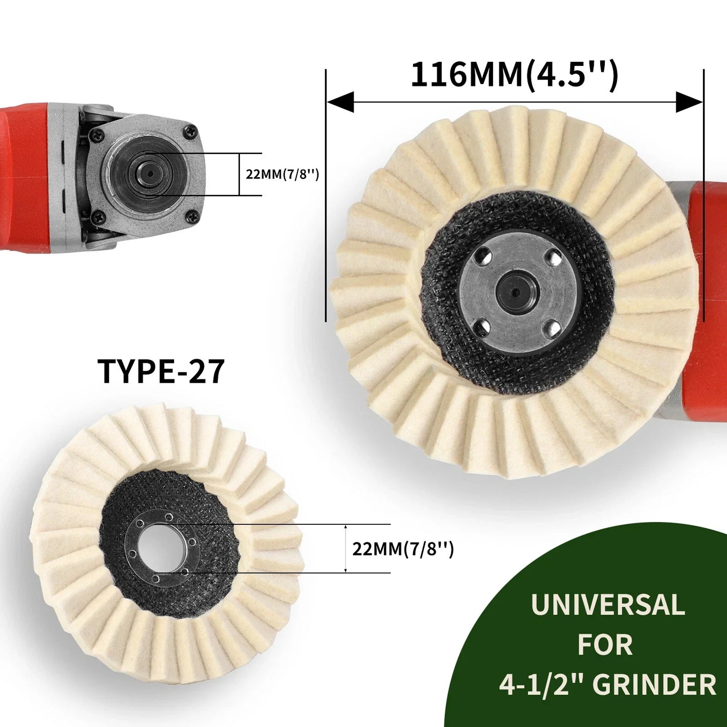 🔥Wool Felt Flap Discs Polishing Wheel