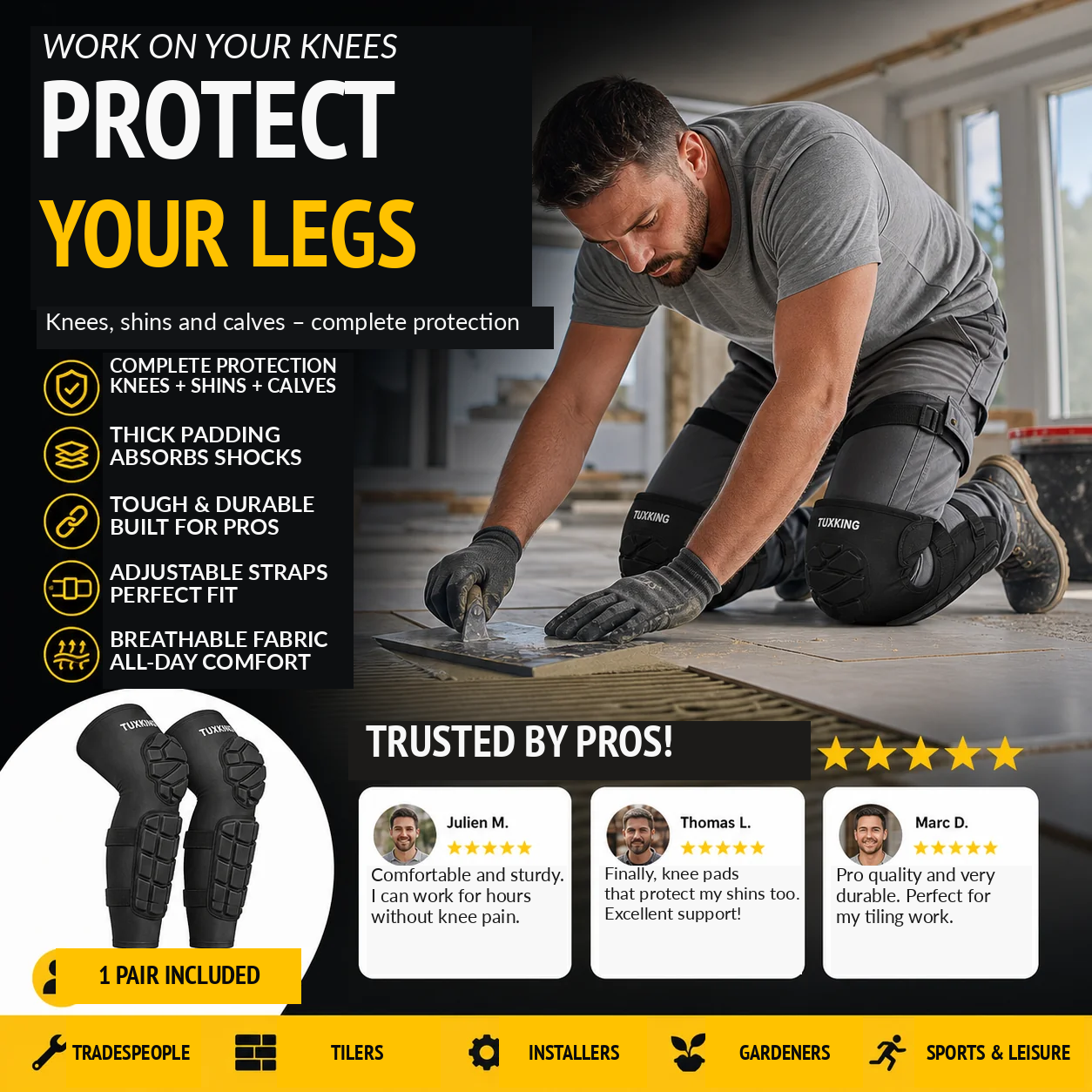 🦵 2026 Sale — Over 28,700 Sold! 💪 Sport Shock-Resistant Knee Pads