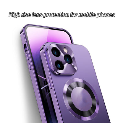 Dubbelsidigt magnetiskt mobilskal med elektropläterat glas