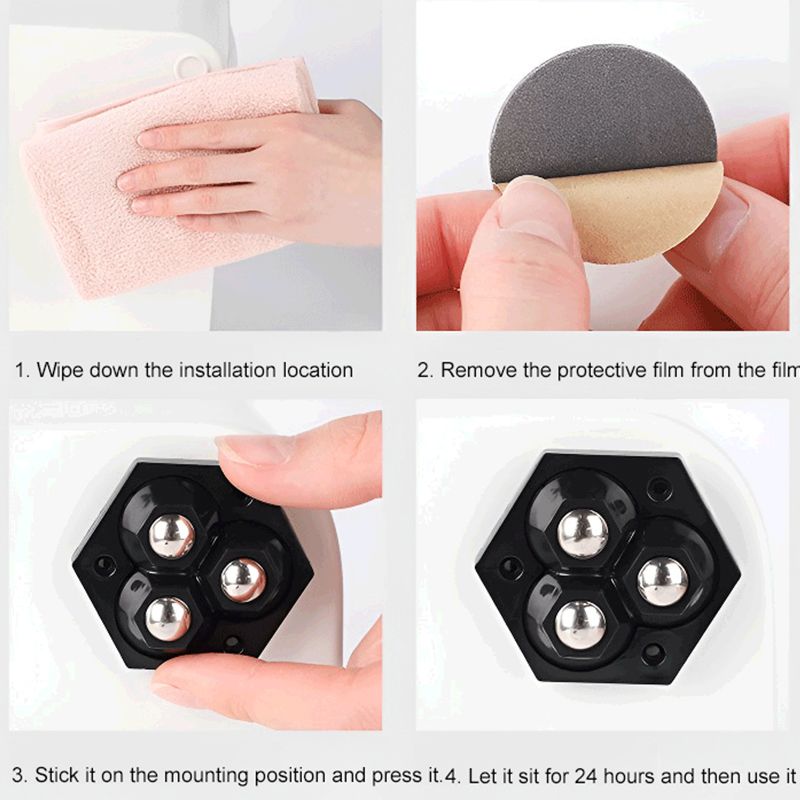 360° roterande hjul med 3 kulor