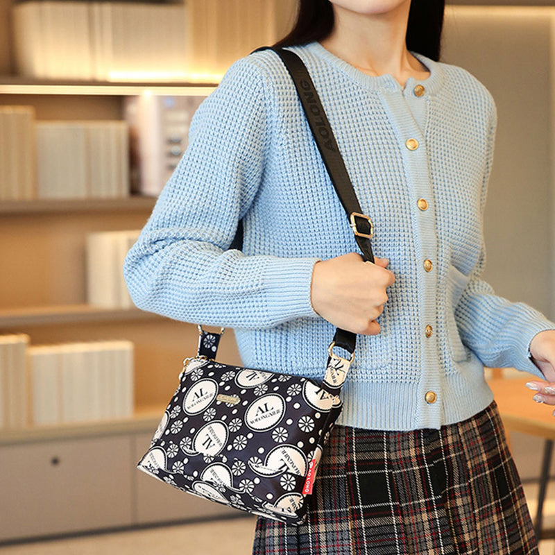 Crossbody-väska med flera fickor för kvinnor