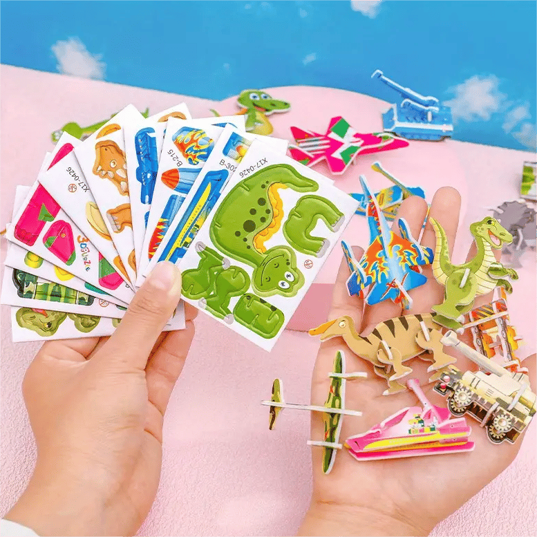 🔥Pedagogiska 3D-pussel med tecknade figure