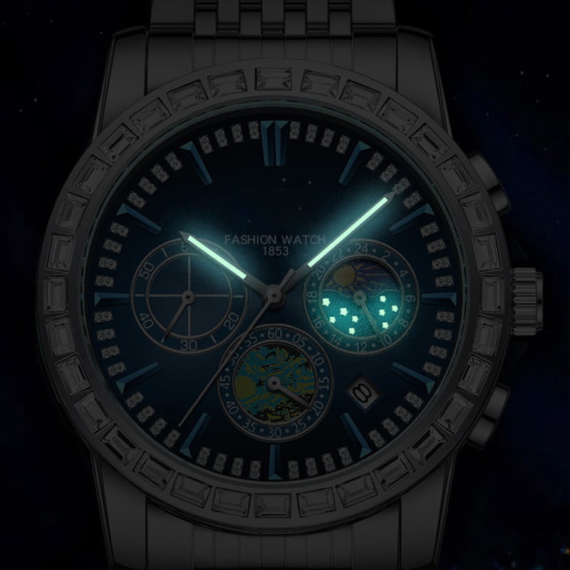 🎁Luxury stål kvarts klocka för män🔥Hot sale🔥