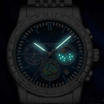 🎁Luxury stål kvarts klocka för män🔥Hot sale🔥