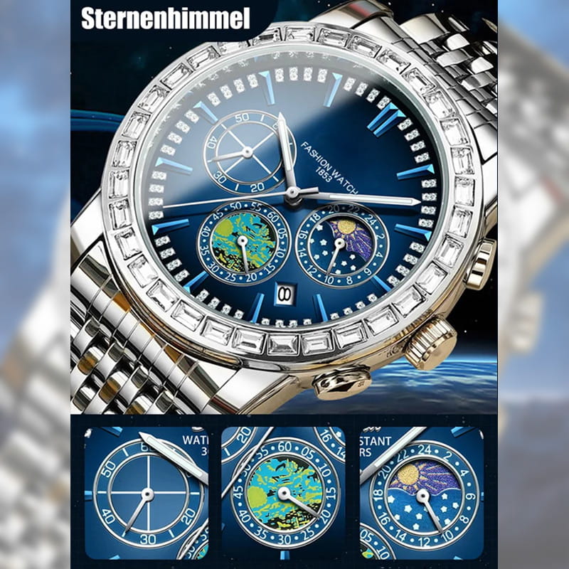 🎁Luxury stål kvarts klocka för män🔥Hot sale🔥