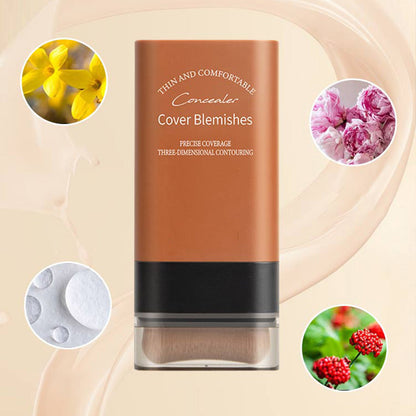 💥Bästsäljare 49% OFF🥰Moisturiserande lätt foundation stick med borste