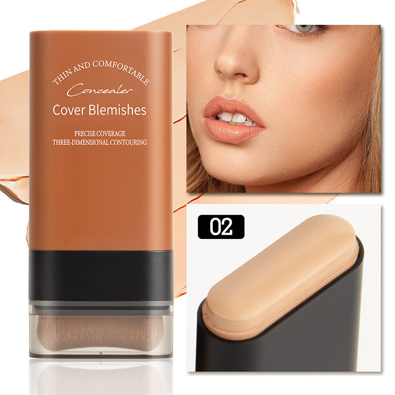 💥Bästsäljare 49% OFF🥰Moisturiserande lätt foundation stick med borste