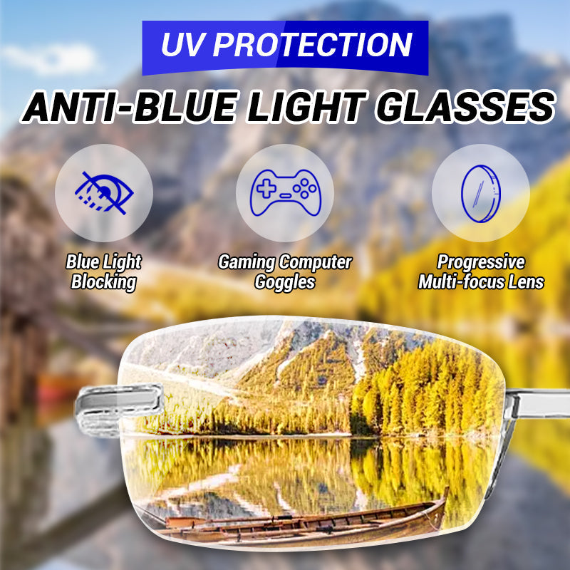 🔥Buy one pair, get one free🔥Stylish reading glasses with autofocus｜Blue light filter · All-day comfort and crystal-clear vision