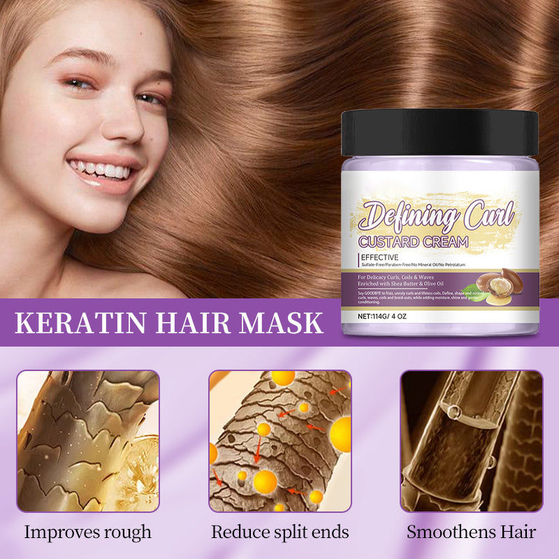 Vårdande och regenererande balsam för lockmotstånd - Lockfri, elastisk på några minuter! / Långvarig stylingkräm!