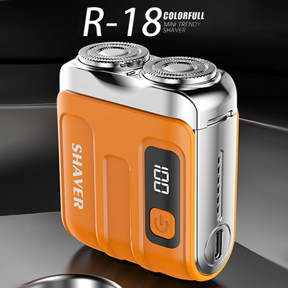 ⚡Portable Mini Men's Electric Shaver – AI Beard Sensing, Magnetic Head, Fast Charge ✨