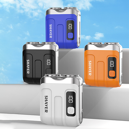 ⚡Portable Mini Men's Electric Shaver – AI Beard Sensing, Magnetic Head, Fast Charge ✨