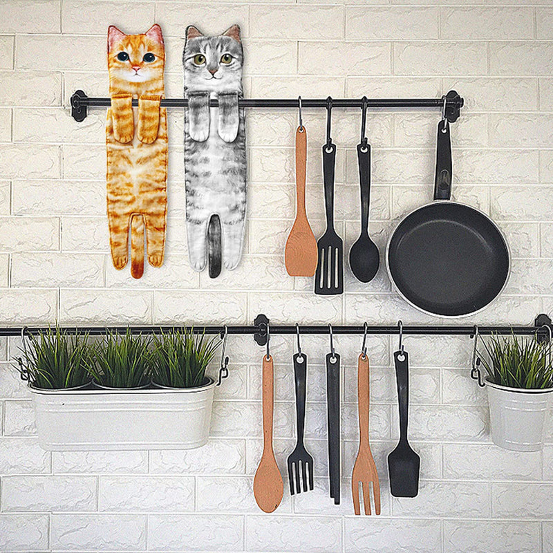 ✨😺Bedårande handduk med kattmoti🐾