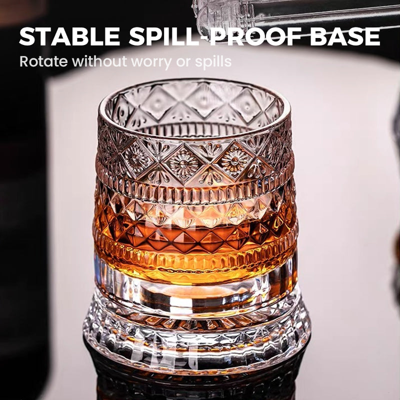 💎360° Rotating Whiskey Glass Tumbler✨🔥