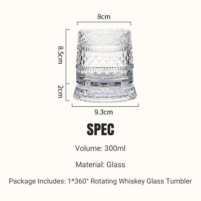 💎360° Rotating Whiskey Glass Tumbler✨🔥