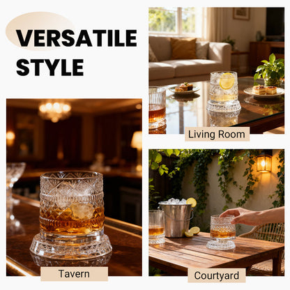 💎360° Rotating Whiskey Glass Tumbler✨🔥